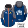 Airbus A340 & Plane Designed Children Polar Style Jackets on Sale