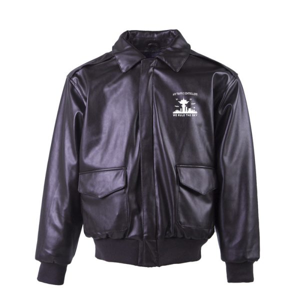 Air Traffic Controllers - We Rule The Sky Designed Leather Bomber Jackets (NO Fur) Online