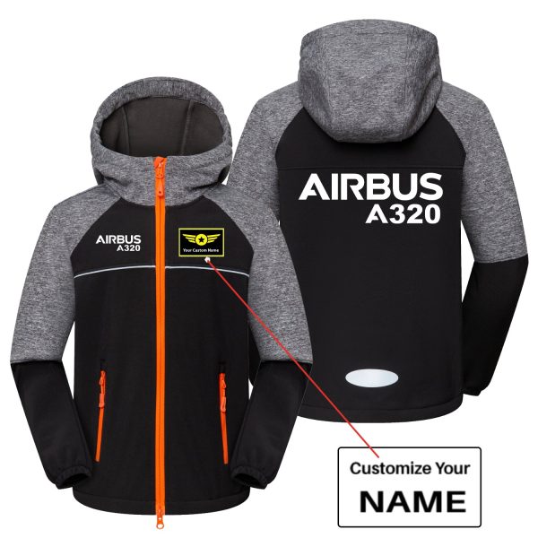 Airbus A320 & Text Designed Children Polar Style Jackets on Sale