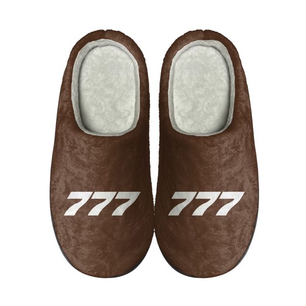 777 Flat Text Designed Cotton Slippers Fashion