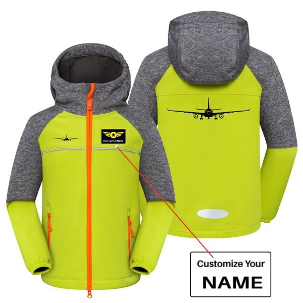 Airbus A330 Silhouette Designed Children Polar Style Jackets Discount