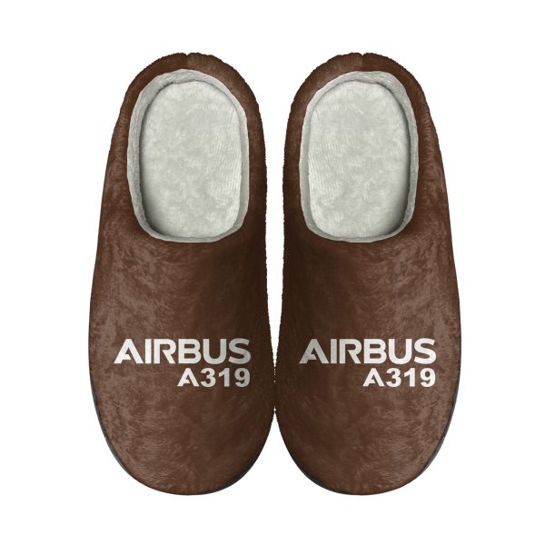 Airbus A319 & Text Designed Cotton Slippers Online