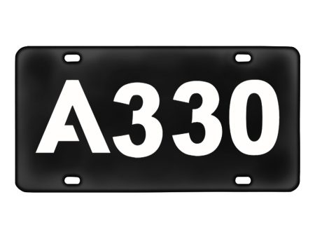 A330 Flat Text Designed Metal (License) Plates Online now