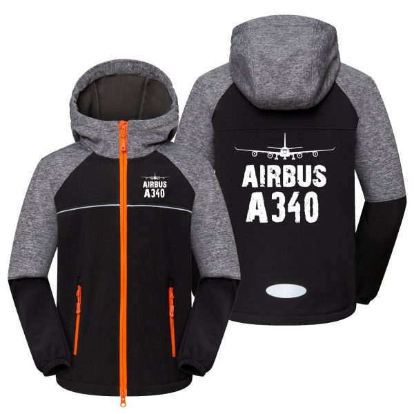 Airbus A340 & Plane Designed Children Polar Style Jackets on Sale