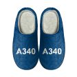 A340 Flat Text Designed Cotton Slippers Online Hot Sale