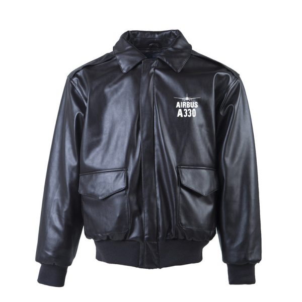 Airbus A330 & Plane Designed Leather Bomber Jackets (NO Fur) Fashion