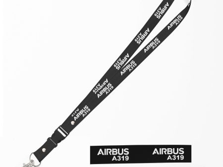 Airbus A319 & Text Designed Detachable Lanyard & ID Holders Fashion