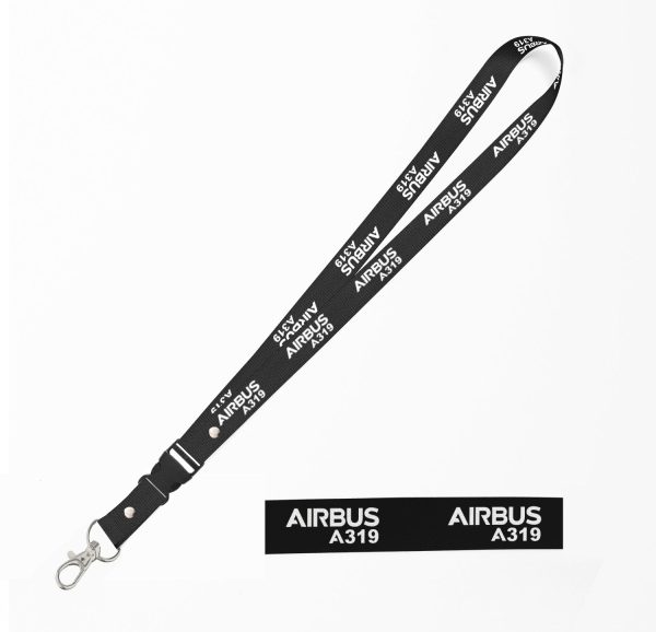 Airbus A319 & Text Designed Detachable Lanyard & ID Holders Fashion