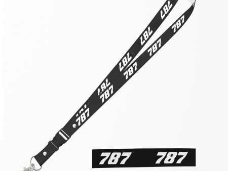 787 Flat Text Designed Detachable Lanyard & ID Holders Supply