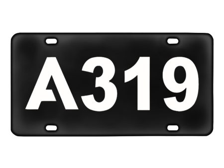 A319 Flat Text Designed Metal (License) Plates Online Hot Sale