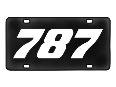 787 Flat Text Designed Metal (License) Plates Online now