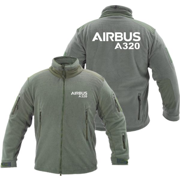 Airbus A320 & Text Designed Fleece Military Jackets (Customizable) Cheap