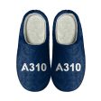 A310 Flat Text Designed Cotton Slippers Cheap