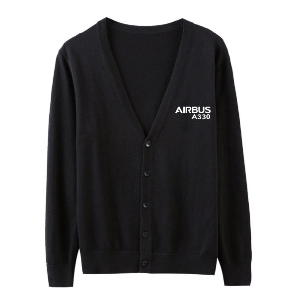 Airbus A330 & Text Designed Cardigan Sweaters Sale