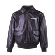 Airbus A319 & Text Designed Leather Bomber Jackets (NO Fur) Online Hot Sale