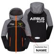 Airbus A310 & Text Designed Children Polar Style Jackets Online now