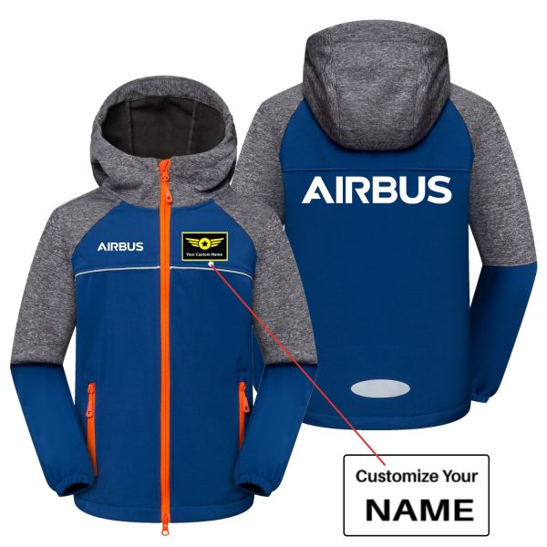 Airbus & Text Designed Children Polar Style Jackets Sale