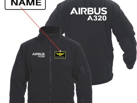 Airbus A320 & Text Designed Fleece Military Jackets (Customizable) Cheap