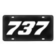 737 Flat Text Designed Metal (License) Plates Online