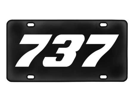 737 Flat Text Designed Metal (License) Plates Online