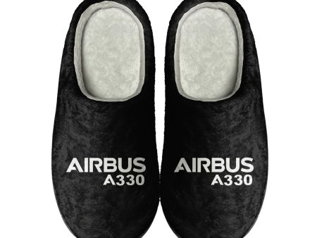 Airbus A330 & Text Designed Cotton Slippers Supply