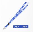 757 Flat Text Designed Detachable Lanyard & ID Holders For Cheap