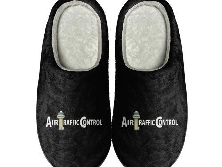 Air Traffic Control Designed Cotton Slippers For Discount