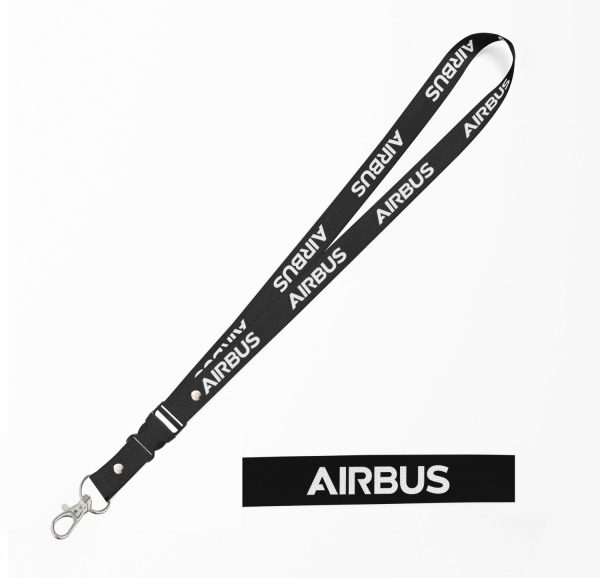 Airbus & Text Designed Detachable Lanyard & ID Holders Fashion