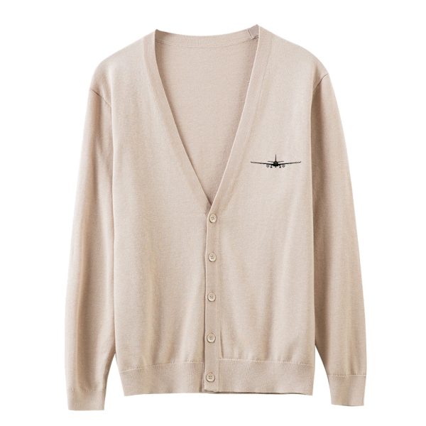 Airbus A330 Silhouette Designed Cardigan Sweaters Online Hot Sale