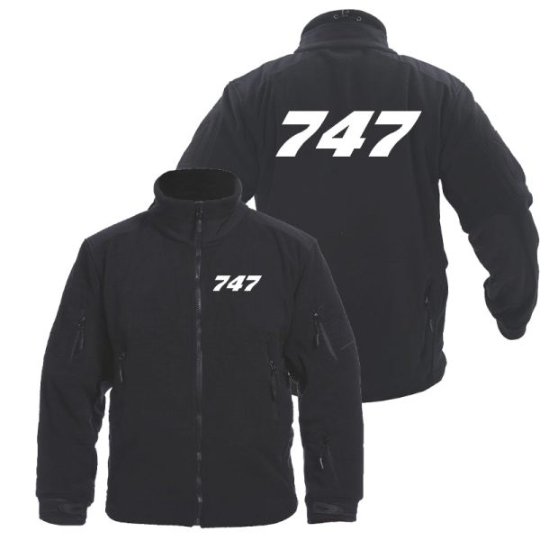 747 Flat Text Designed Fleece Military Jackets (Customizable) Sale