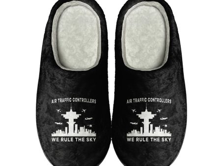 Air Traffic Controllers - We Rule The Sky Designed Cotton Slippers For Cheap