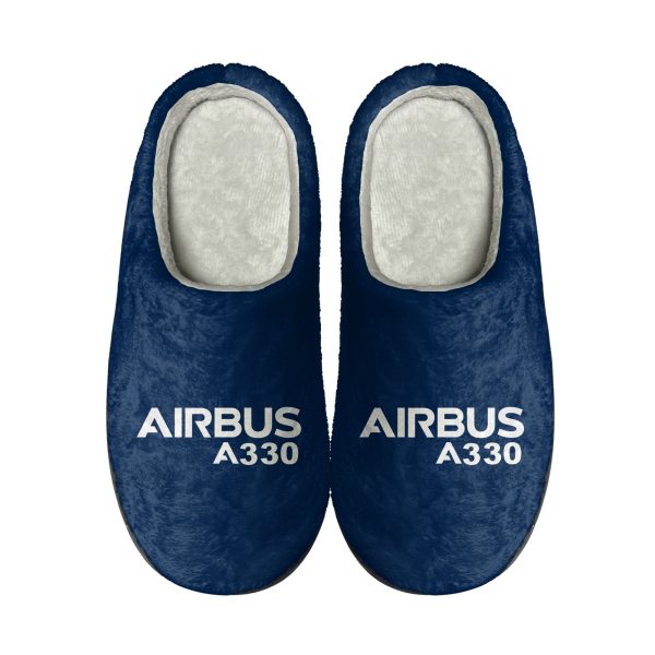 Airbus A330 & Text Designed Cotton Slippers Supply