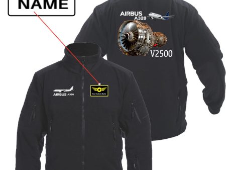 Airbus A320 & V2500 Engine Designed Fleece Military Jackets (Customizable) Online Sale