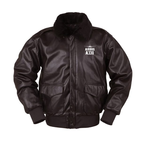 Airbus A330 & Plane Designed Leather Bomber Jackets Discount