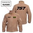 757 Flat Text Designed Fleece Military Jackets (Customizable) For Sale