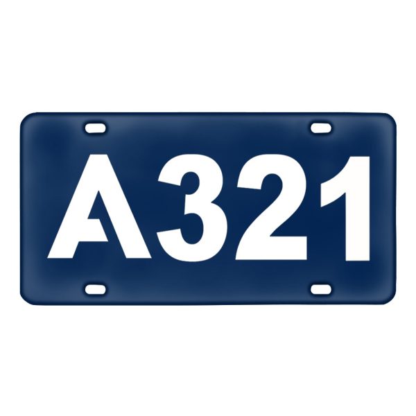 A321 Flat Text Designed Metal (License) Plates Supply