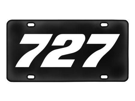 727 Flat Text Designed Metal (License) Plates Online Sale