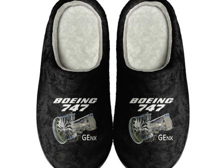 Boeing 747 & GENX Engine Designed Cotton Slippers Hot on Sale