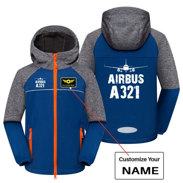 Airbus A321 & Plane Designed Children Polar Style Jackets Sale