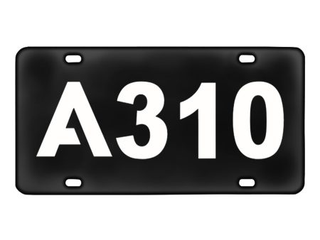 A310 Flat Text Designed Metal (License) Plates on Sale