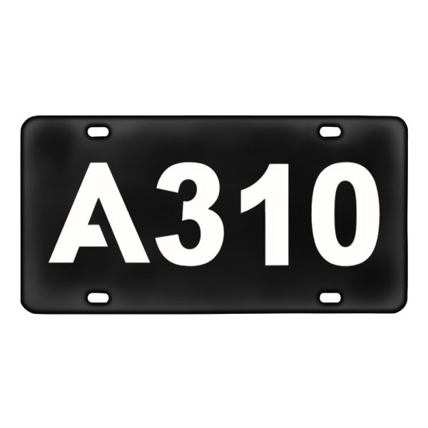 A310 Flat Text Designed Metal (License) Plates on Sale