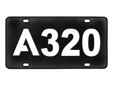 A320 Flat Text Designed Metal (License) Plates Online now