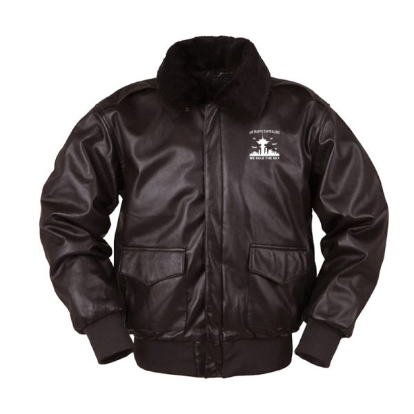 Air Traffic Controllers - We Rule The Sky Designed Leather Bomber Jackets Online Hot Sale