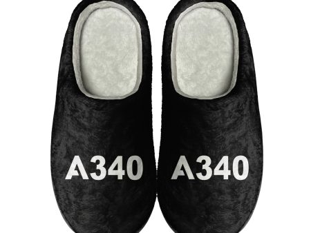 A340 Flat Text Designed Cotton Slippers Online Hot Sale