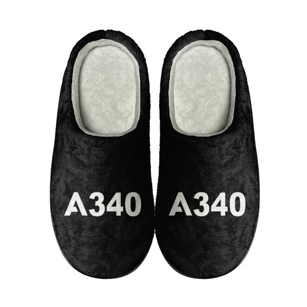 A340 Flat Text Designed Cotton Slippers Online Hot Sale