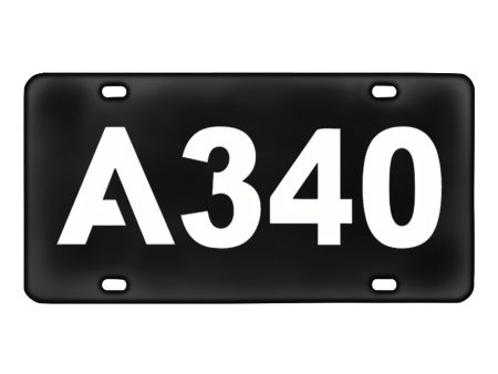 A340 Flat Text Designed Metal (License) Plates Cheap