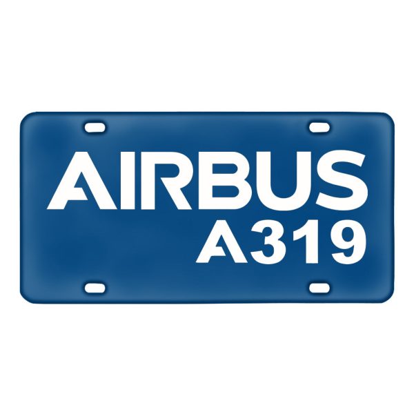 Airbus A319 & Text Designed Metal (License) Plates Supply