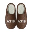 A319 Flat Text Designed Cotton Slippers Cheap