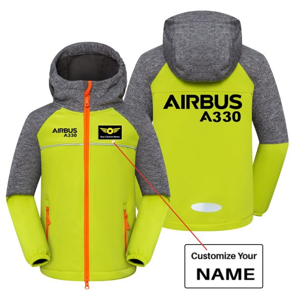 Airbus A330 & Text Designed Children Polar Style Jackets For Discount