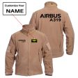 Airbus A319 & Text Designed Fleece Military Jackets (Customizable) Fashion